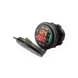 Automotive Voltage and Current Meter QC3.0 Combo Modified In-car Phone USB Charger with Fast Charging Modification