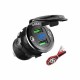 Car Charger with PD QC3.0 Modified Car Charger, Equipped with Voltage Display and Switch Charger