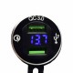 Charging Socket Motorcycle In-car Charger with Voltage Display Dual QC Fast Charging High Current Interface
