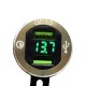 Charging Socket Motorcycle In-car Charger with Voltage Display Dual QC Fast Charging High Current Interface