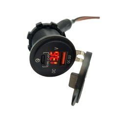 Modified Charger with PD+QC3.0 Fast Charging and TYPE-C Phone Charger Equipped with Voltage Display