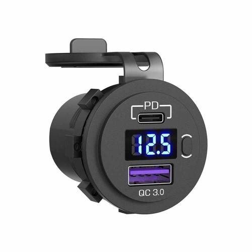 Modified In-car Charger with PD+QC3.0 Fast Charging TYPE-C Charger and Voltage Switch Modified In-car Charger with PD+QC3.0 Fast Charging TYPE-C Charger and Voltage Switch