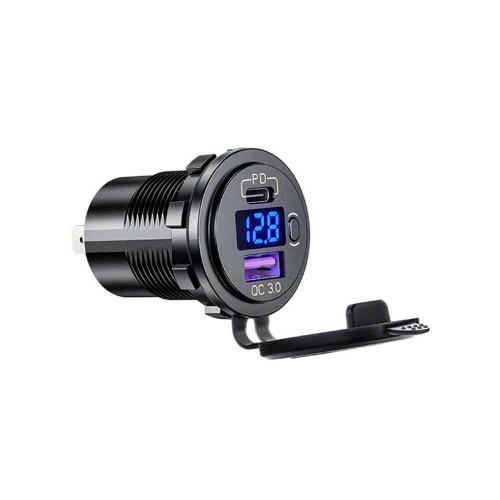 Modified In-car Charger with PD+QC3.0 Fast Charging TYPE-C Charger and Voltage Switch Modified In-car Charger with PD+QC3.0 Fast Charging TYPE-C Charger and Voltage Switch