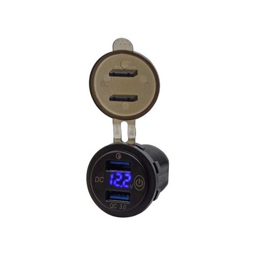 Modified QC3.0 In-car Charger with Dual USB Equipped with Voltage Detection and Switch Suitable for Yachts and Boats Modified QC3.0 In-car Charger with Dual USB Equipped with Voltage Detection and Switch Suitable for Yachts and Boats