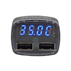 Original Cigarette Lighter Car Charger 3.1A High Current with Voltage Current and Temperature Display Four-in-One Charging