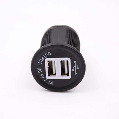 USB Charger Car Battery 5V 3.1A Dual Port Through Hole Socket USB Charger Car Battery 5V 3.1A Dual Port Through Hole Socket