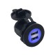 USB Charger for Automotive and Marine Modification 2.1A 3.1A 4.2A to 5V Blue Light Charger USB Charger for Automotive and Marine Modification 2.1A 3.1A 4.2A to 5V Blue Light Charger