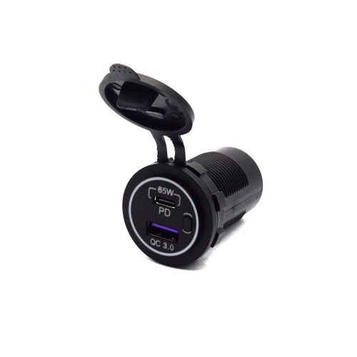 USB Motorcycle Modified Vehicle Charger with 65W PD+3.0 Fast Charging USB Motorcycle Modified Vehicle Charger with 65W PD+3.0 Fast Charging