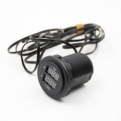 Digital Display Of Voltage Through Hole Socket Cable Temperature Voltage Display