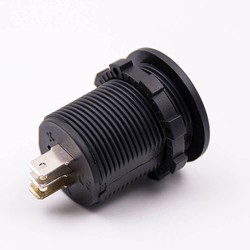 Dual Digital Display Voltage Through Hole Socket Car Voltmeter