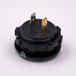 Voltage Digital Display Socket Through Hole Waterproof 3-digit Digital Display Car Meter