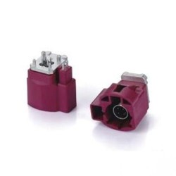 HSD 4+2Pin D Code Male Straight Vehicle Connector 6P Claret Violet GSM Signal for PCB