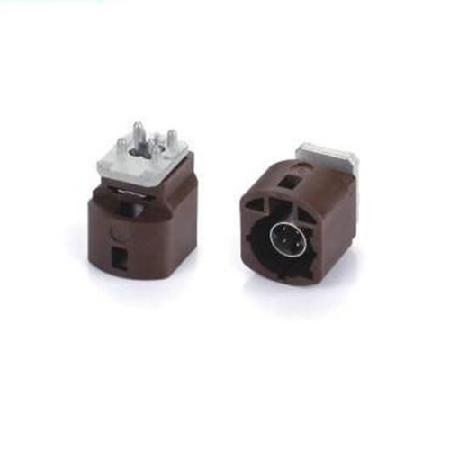 HSD 4 Pin F Coding Straight Vehicle Connector Male Brown TV Signal for PCB Board HSD 4 Pin F Coding Straight Vehicle Connector Male Brown TV Signal for PCB Board