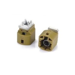 HSD 4 Pin K Coding Straight Vehicle Connector Male Curry SDARS Satellite for PCB