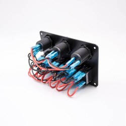Cigarette Lighter Socket For Car 6-position Switch Double USB Voltage And Ammeter