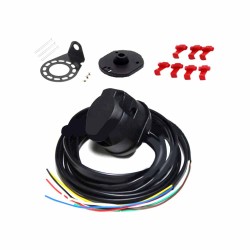 13 Core Cable Socket with Bracket Trailer Connector European Style 2 Meters
