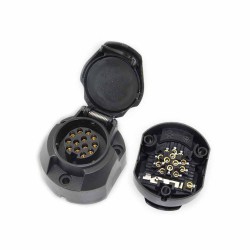13 Pin + 1 Pin Socket Plastic PVC Oval Trailer Connector Truck Connector