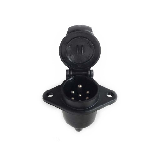 7 Core Aluminum Plug 24V N Type Trailer Plug Connector PVC European Style for RVs 7 Core Aluminum Plug 24V N Type Trailer Plug Connector PVC European Style for RVs