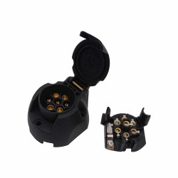 7 Pin + 1Pin Plastic Flat Round Trailer Connector for Trucks