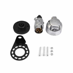 7 Pin Aluminum Alloy Socket Set with Bracket for Trailer Connector