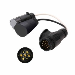 Trailer Connector Connection Cable Plug and Socket Conversion European Style 7 Core to 7 Core