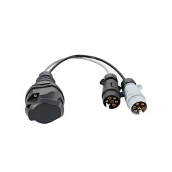 Trailer Converter 13 Core to 2x 7 Core Plug and Socket Conversion European Style