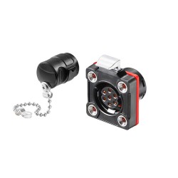 Female Socket Plastic Shell Industrial Connector Bd20 Waterproof 7-Pin Aviation Cconnector