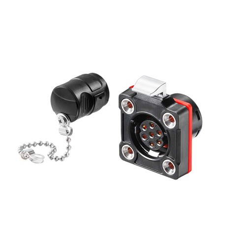 Female Socket Plastic Shell Industrial Connector Bd20 Waterproof 7-Pin Aviation Cconnector