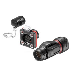 Plastic Waterproof Connector 14 Pin Male Female Water Proof Circular Connector