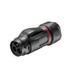 Waterproof Ip67 3 Pin Plastic Pbt Circular Connector For Outdoor Electronic Equipment Male Plug And Female Socket