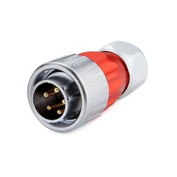 DH20 5 Pin Male Plug Metal M20 Extension Cable Ends Ac 500V 25A Heavy Duty Welding Connector Adapter For Solar Pv