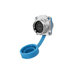 DH24 12 Pin Female Socket Metal M20 Extension Cable Ends Ac Heavy Duty Welding Connector Adapter For Solar Pv