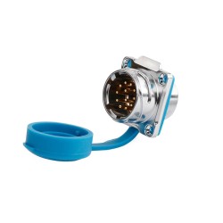 DH24 12 Pin Male Socket Metal M20 Extension Cable Ends Ac Heavy Duty Welding Connector Adapter For Solar Pv