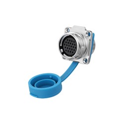 DH24 Solder Wire Power Cable Conector Female Socket 24 Pin Metal Shell Waterproof Industrial Connector