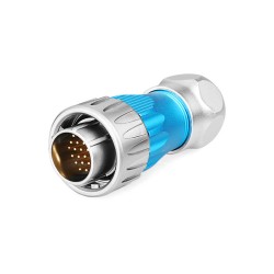 DH24 Solder Wire Power Cable Conector Male Plug 24 Pin Metal Shell Waterproof Industrial Connector