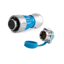 Zinc Alloy DH24 IP67 Waterproof Aviation Connector M20 24 Pin Female Plug Male Socket Connector For Auto Diagnostic Tools 150V 5A Reserve Mount
