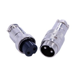 10pcs 2 Pin Connector Male Female GX20 Straight Docking Cable Connector
