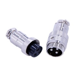 10pcs 3 Pin Wire Connector GX20 Male Female Straight Plug Connector