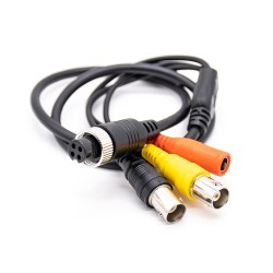10pcs 4 Pin GX12 Female Connector Cable 1M to BNC DC Adapter for Automotive Vehicle Back View Camera