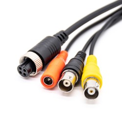 10pcs 4 Pin GX12 Female Connector Cable 1M to BNC DC Adapter for Automotive Vehicle Back View Camera