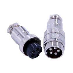 10pcs 5 Pin Connector Wiring Cable Plug Connector Straight GX20 Male and Female
