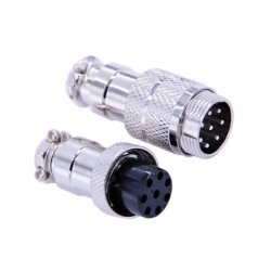 10pcs 8 Pin Connector Male and Female Straight 16mm Circular Male Female Cable Connector