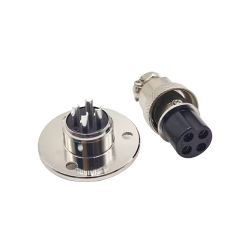 10pcs GX16 Aviation Connector 4 Pin Round Aviation Connector Male Flange Mount Socket and Straight Plug