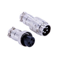 10pcs GX16 Connector Male Female Plug 5 Pin Straight Connector