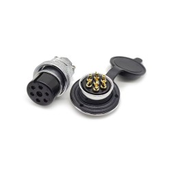 10pcs GX30 7 Pin Flange Mount Connector Straight Circular Connector