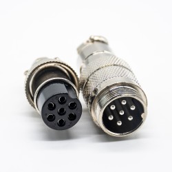 10pcs Wiring 7 Pin Connector GX20 Male Female Straight Butt-joint Connector