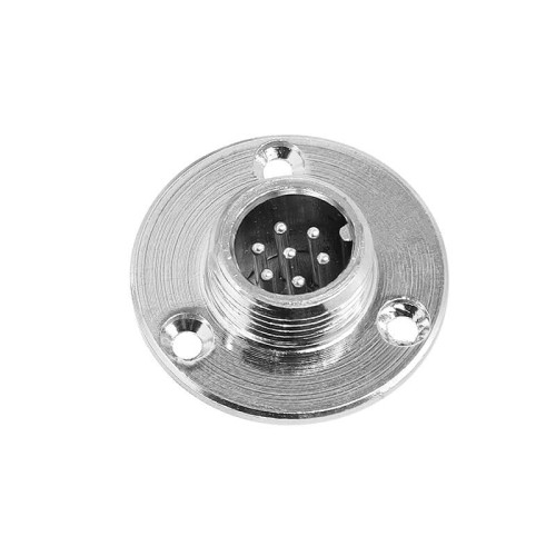 12mm Aviation Male Socket 3 Hole Flange GX12 7 Pin Aviation Connector Solder Type for Cable 12mm Aviation Male Socket 3 Hole Flange GX12 7 Pin Aviation Connector Solder Type for Cable