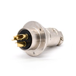 3 Pin Aviation Connector GX35 Straight Metal Female Cable Plug Male Panel Receptacles Solder Type