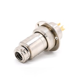 3 Pin Aviation Connector GX35 Straight Metal Female Cable Plug Male Panel Receptacles Solder Type