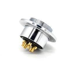 5 Pin Female Connector GX35 Straight Reveser Connector3 Holes Flange Panel Receptacles